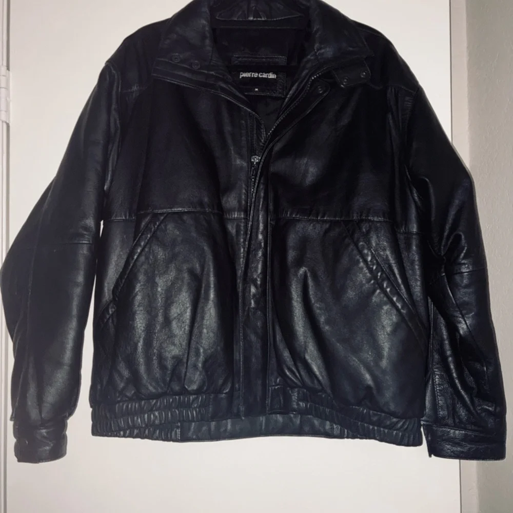 Vintage Pierre Cardin Midnight Black Bomber Jacket